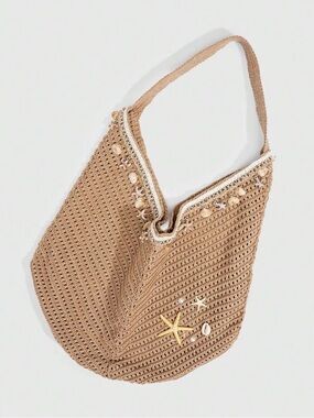 Beach Vibes Only Crochet Shoulder Bag NEW 🏷️